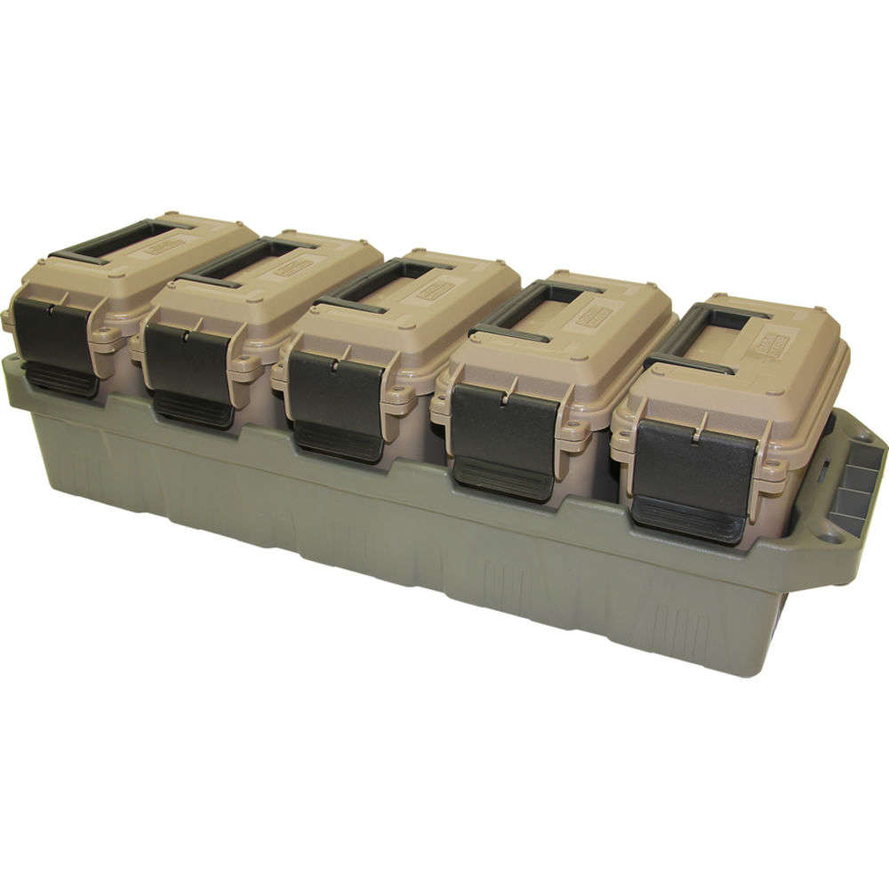 Magazines High Capacity MTM Case Gard 4.50" 5-CAN AMMO CRATE MINI DE/GREEN